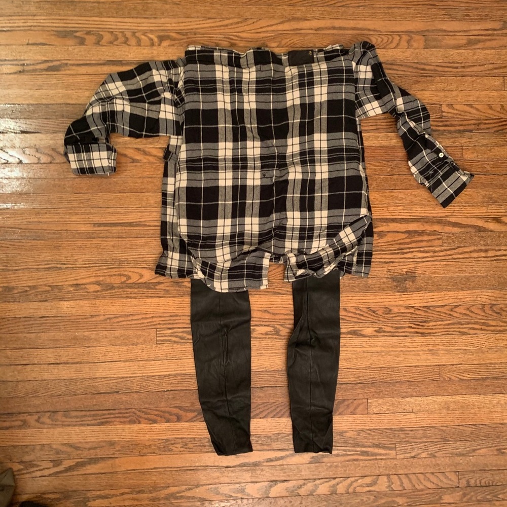 R13 Veder plaid with leather pant - Picture 6 of 9